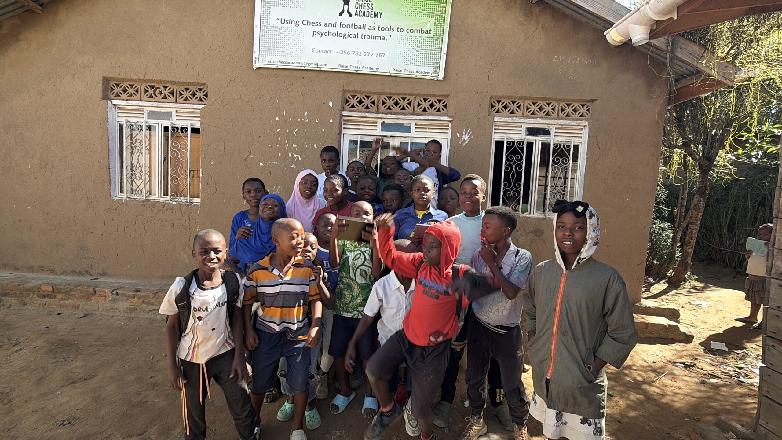 Children at Arise with tablets